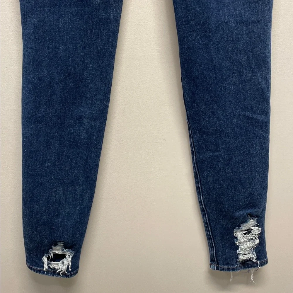 NWOT American Eagle The Dream Jean Hi Rise Jegging Distressed Hem 4